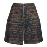 Stella McCartney luxurious mini skirt in a crocodile patterned Jacquard fabric