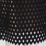 Alaia layered skirt in a black diamond mesh top layer