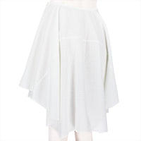 Alaia intricately embroidered circular skater skirt in white cotton