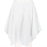 Alaia intricately embroidered circular skater skirt in white cotton