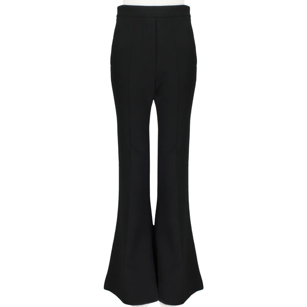 Ellery flared trousers in a black crepe fabric