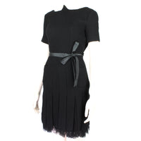 Meadham Kirchhoff Cut-Out Collar Dress black boucle