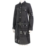 Mastermind Japan Serenade black denim skull detailed dress belted
