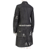 Mastermind Japan Serenade black denim skull detailed dress belted