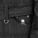 Mastermind Japan Serenade black denim skull detailed dress belted