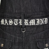 Mastermind Japan Serenade black denim skull detailed dress belted