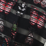 Alexander McQueen silk chiffon blend scarf A black satin and sheer chiffon stipe patterned scarf