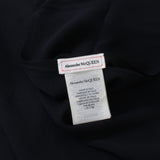 Alexander McQueen black wool blend cape Butterfly, flower and sword embroidery detailing