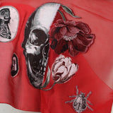 Alexander McQueen sheer chiffon silk blend scarf