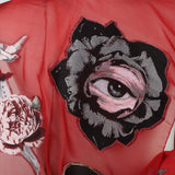 Alexander McQueen sheer chiffon silk blend scarf
