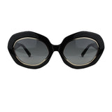 Erdem oversized sunglasses in a black and gold frame