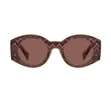 Missoni fabric encased sunglasses dusky pink