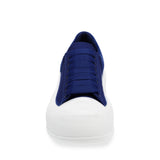 Alexander McQueen Deck Lace-Up plimsoll Blue canvas and suede upper