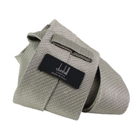 Dunhill textured woven silk tie in a sand tone