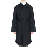 Dunhill luxurious mac in a twill black cotton fabric