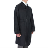Dunhill luxurious mac in a twill black cotton fabric