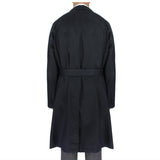 Dunhill luxurious mac in a twill black cotton fabric