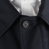 Dunhill luxurious mac in a twill black cotton fabric