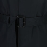 Dunhill luxurious mac in a twill black cotton fabric