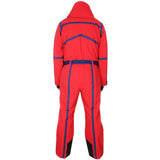 Perfect Moment ski suit in red with navy blue detailing