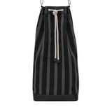 Saint Laurent long bucket bag in black and grey woven canvas