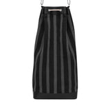 Saint Laurent long bucket bag in black and grey woven canvas