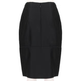 Giambattista Valli luxurious knee-length skirt in a black satin fabric