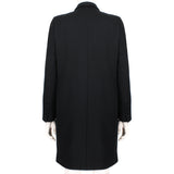 Stella McCartney tuxedo style coat in a luxurious black wool blend twill fabric