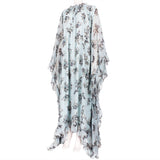 Erdem Darance floral maxi dress in a pale blue silk chiffon
