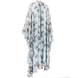 Erdem Darance floral maxi dress in a pale blue silk chiffon