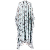 Erdem Darance floral maxi dress in a pale blue silk chiffon