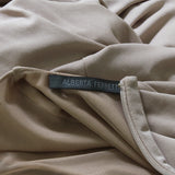 Alberta Ferretti luxurious draped in a milk tea tone