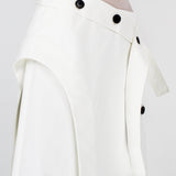 3.1 Phillip Lim structured cotton A-line skirt in an off white tone