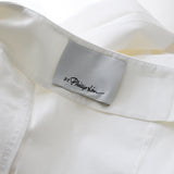 3.1 Phillip Lim structured cotton A-line skirt in an off white tone