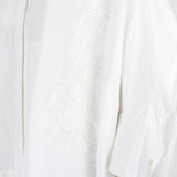 Joseph luxurious oversize shirt dress in white cotton Intricate lace panelling and applique detailing