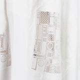 Joseph luxurious oversize shirt dress in white cotton Intricate lace panelling and applique detailing