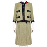 Chanel Vintage Antique Tweed Skirt Suit Elizabeth Taylor collectors item