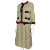 Chanel Vintage Antique Tweed Skirt Suit Elizabeth Taylor collectors item