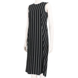 Balenciaga bold pinstripe dress in a luxuriously thick twill cotton
