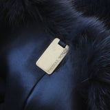Thomas Wylde luxurious gilet in a midnight blue tone fox fur