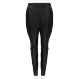 The Row lambskin leather carrot pants in a minimalist silhouette