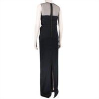 Stella McCartney luxurious black silk satin maxi dress