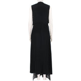 Stella McCartney sequin front gown in a shimmering silver tone