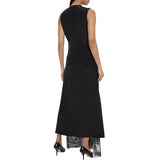 Stella McCartney sequin front gown in a shimmering silver tone