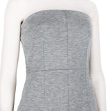 Raey neoprene bandeau dress in a pale grey tone