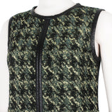 J. Mendel shift dress in shimmering woven houndstooth pattern