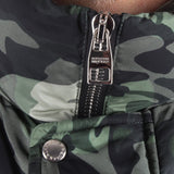 Alexander McQueen luxurious short down jacket in a camouflage pattern