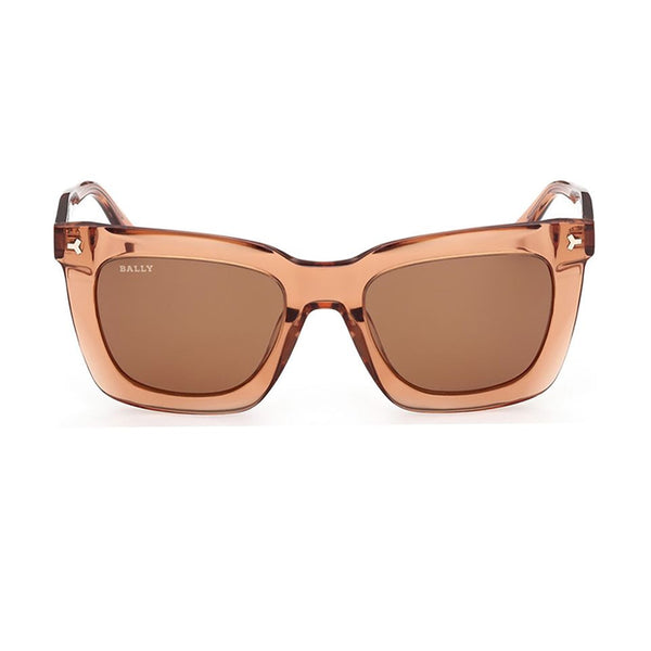 Bally D frame sunglasses in a translucent burnt orange tone