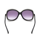 Emilio Pucci oversize sunglasses in a black frame with gunmetal tone layering