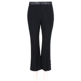 Giles bootcut cropped trousers in black